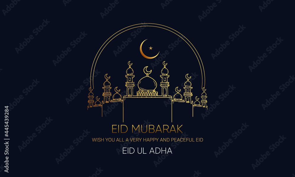 Eid ul adha mubarak, wish Modern design - obrazy, fototapety, plakaty 