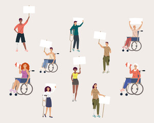 Wall Mural - disability ten persons