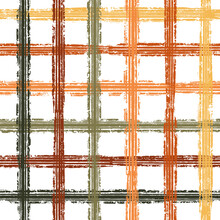Seamless Pattern With Abstract Grunge Brush Strokes. Plaid Background, Textile Print, Scrapbooking, Stationary, Apparel, Etc. 