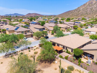 Wall Mural - Arizona Neighborhood drone