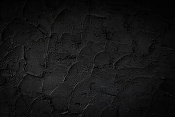 Wall Mural - Black wall texture of cement backdrop background. Dark tone .