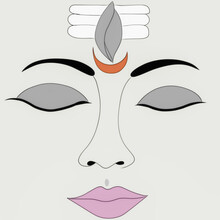 Beautiful Simple Illustration Of A Great Lord Shiva