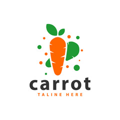 Canvas Print - carrot vegetable illustration logo