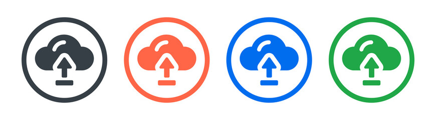 Leinwandbilder - Upload download cloud arrow. Computing symbol vector illustration.