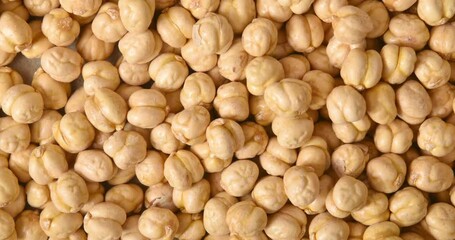 Poster - Overhead slider shot of dried chickpeas