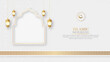 islamic arabic elegant social media post with empty space for photo islamic pattern background