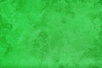 Texture of green decorative plaster or concrete. Abstract grunge background.