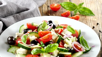 Canvas Print - mixed vegetables salad