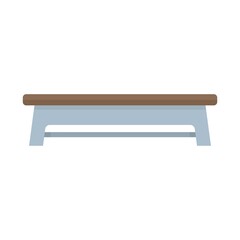 Wall Mural - Bench icon flat isolated vector