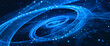 © sakkmesterke - Blue glowing spiral galaxy with stars
