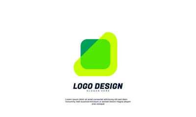 Wall Mural - awesome company business brand transparent multicolor design logo with flat design