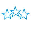 Handgezeichnetes Symbol für hervorragende Leistung in blau
