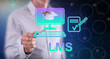 © thodonal - Man touching a lms concept
