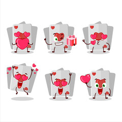 Canvas Print - Remi card love cartoon character with love cute emoticon