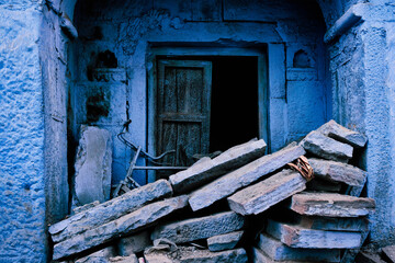 Wall Mural - Blue houses in streets of of Jodhpur