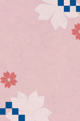 Poster - Japanese pink cherry blossom background vector