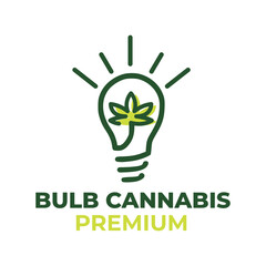 Wall Mural - Bulb Cannabis Logo