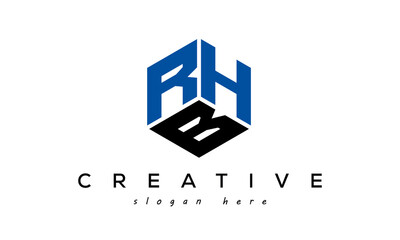 Letter RHB creative logo design vector