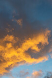 Fototapeta Zachód słońca - sky with clouds