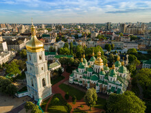 Aerial View From A Drone Saint Sophia Cathedral In Kyiv