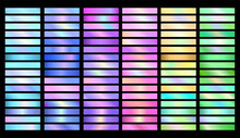 Iridescent Holographic Unicorn Gradient Collection Of Every Color Swatches