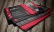 Creative Business card with the photo of city Premium EPS