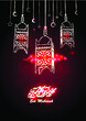 Illustration of Eid Mubarak and Humanitarian Aid. cute islamic and arabic calligraphy greeting background Aid el fitre and el adha mubarak and mabrok. traduction: greeting  muslim community festival