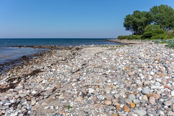 Wall Mural - Baltic Sea coast in Bülk, Germany on a summer day