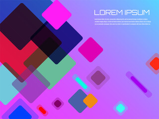 Poster - Abstract geometric background with squares. Vector banner design for your content, business, emplate, cover