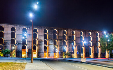 Canvas Print - Amoreira Aqueduct in Elvas, Portugal