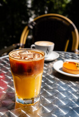 Poster - iced coffee with orange juice