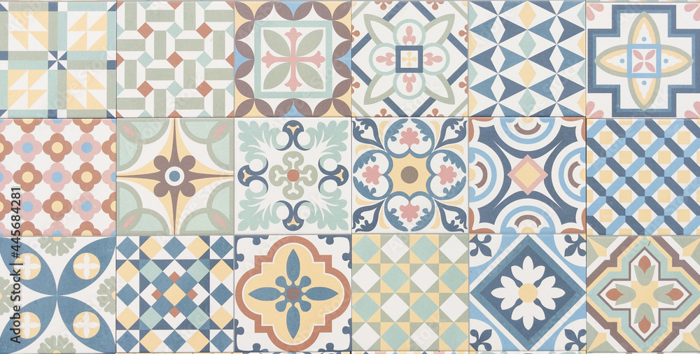 classic tile mosaic home decorative art wall tiles pattern in floral ...