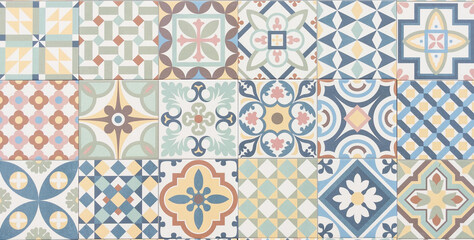 classic tile mosaic home decorative art wall tiles pattern in floral azulejo oriental style design b