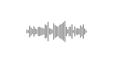 Waveform Audio. Black Sound Waves Background Animation