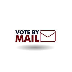 Sticker - Vote by mail icon with shadow