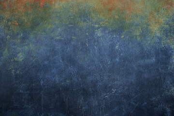 Canvas Print - Blue rusty grunge background