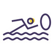 Marathon Swimming Icon