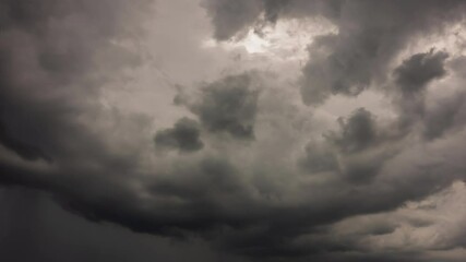 Wall Mural - 4k timelapse of rain cloudy sky