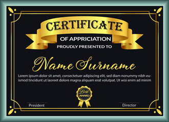 Wall Mural - certificate of completion template vector