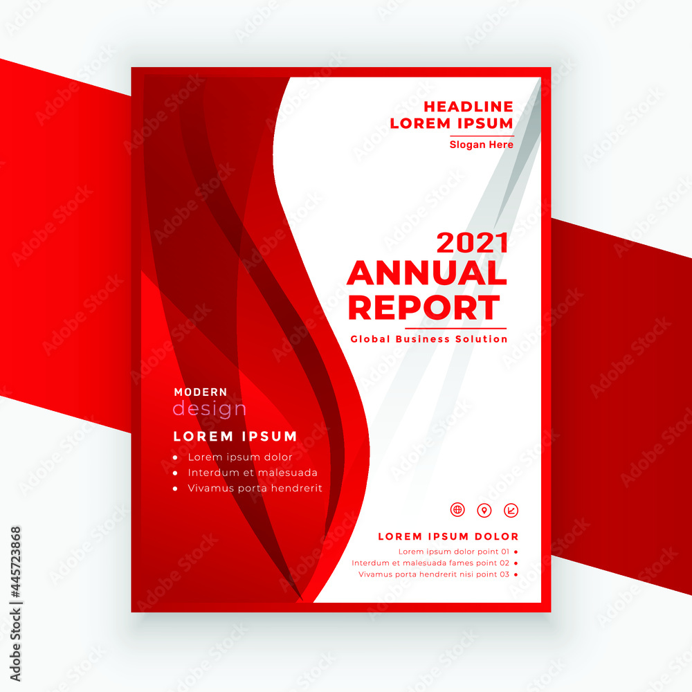 Corporate business annual report cover page design templates Stock ...
