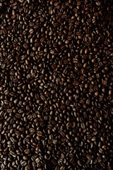 Sticker - A closeup vertical background of coffee beans