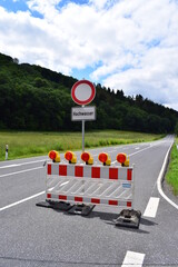 Poster - Straßensperrung wegen Hochwasser in der Eifel