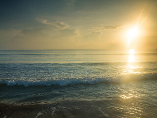 Poster - Colorful sunset over ocean on tropical island