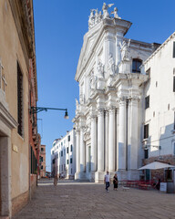 Wall Mural - Venezia. Cannaregio. Facciata della chiesa dei Gesuiti sul campo omonimo