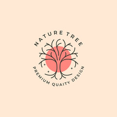 Wall Mural - nature eco tree vector logo symbol illustration design