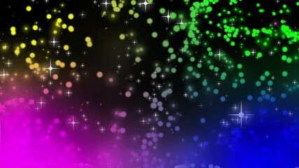 Wall Mural - abstract balls of blue, blue, yellow and crimson colors fly against the background of the endless st