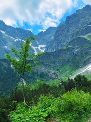 Wall Mural - Landscape with mountains and clouds, Tatry Poland