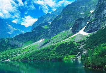 Wall Mural - Lake in the Polish Tatra Mountains, Morskie Oko