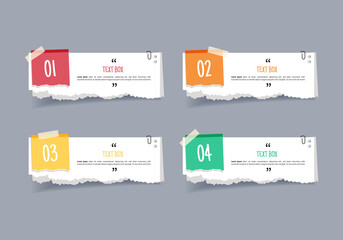 Poster - Text box design with note papers.	