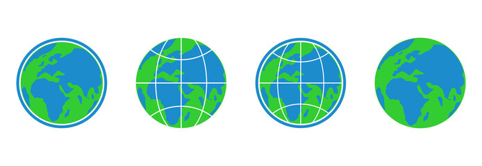 Wall Mural - globe icon set, go to web icon set vector sign symbol
